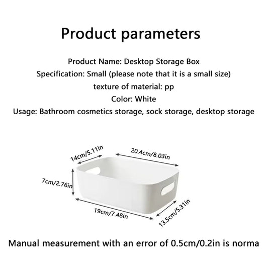 2-Pack Plastic Storage Boxes – Cosmetic, Sock & Underwear Organizer for Home, Office & Dorm