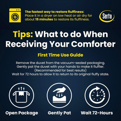 Goose Feather down Fiber Cotton Comforter Queen Size - 100% Cotton Duvet Insert - Hotel Luxury Hypoallergenic Bedding Comforter All Season Medium Warmth 90 X 90 Inch White