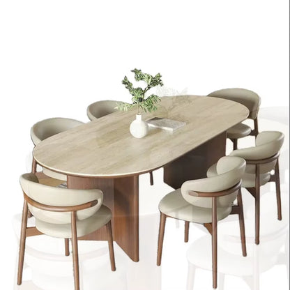 Factory Wholesale Oval Antique Wood Dining Room Table 6 Seater Dining Room Furniture Marble round Table Dining