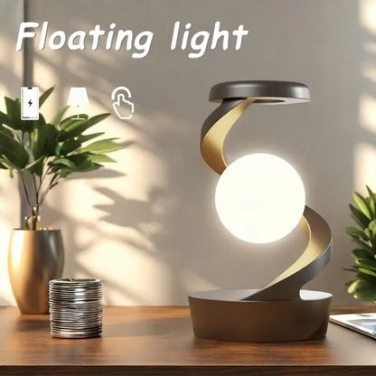 Creative Table Lamp, Rotating Floating Lampwith 15W Wireless Charger, Mobile Phone Wireless Charger, RGB Atmosphere Night Light