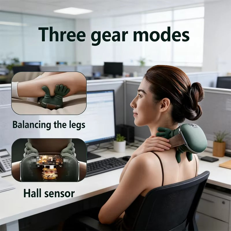© Original Neck & Shoulder Massager – Automatic Deep Tissue Finger Press Massage Machine, Rechargeable Cordless Neck Pain Relief Massager for Home & Office