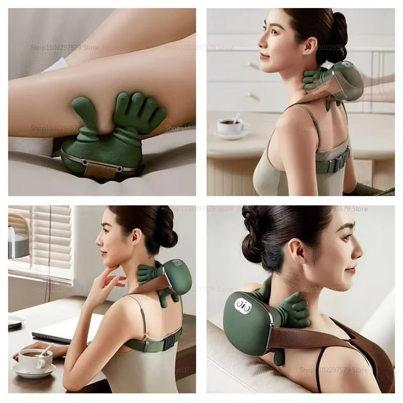 © Original Neck & Shoulder Massager – Automatic Deep Tissue Finger Press Massage Machine, Rechargeable Cordless Neck Pain Relief Massager for Home & Office