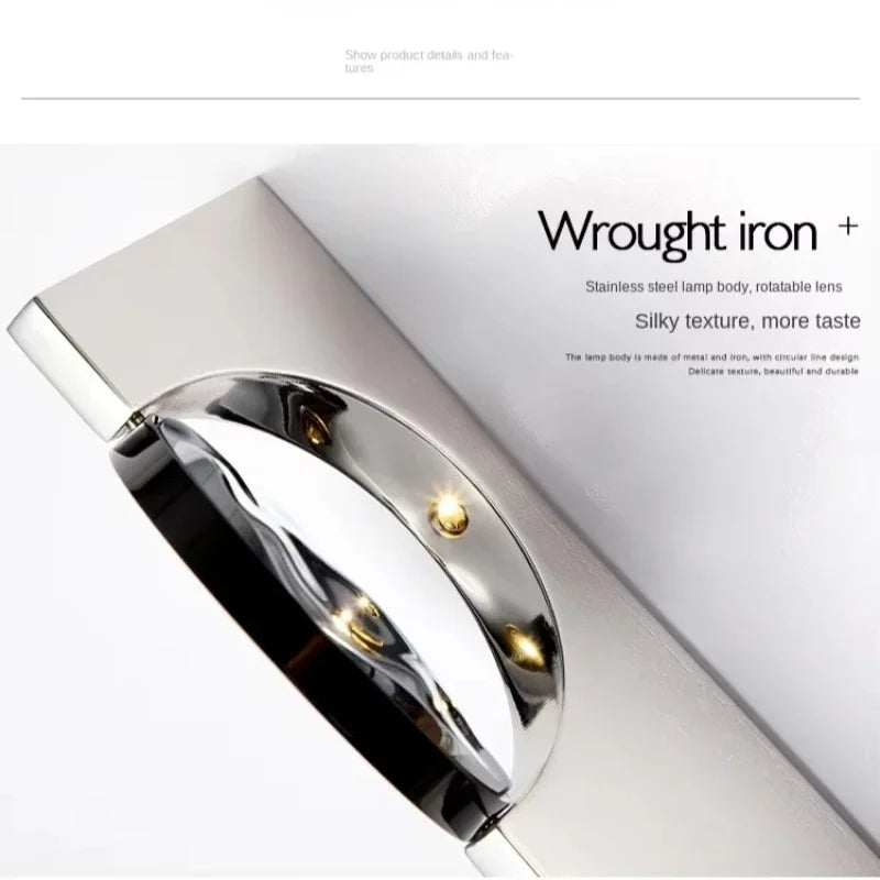 Stainless Rotatable Shadow Art LED Wall Sconce – Creative Corrugated Atmosphere Light for Bedroom, Bedside & Stairs