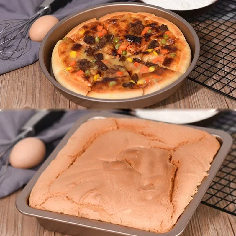 5-Piece Nonstick Carbon Steel Bakeware Set – Oven-Safe Bread Loaf Pan, Muffin Tray, Cake & Pizza Pans for Perfect Baking