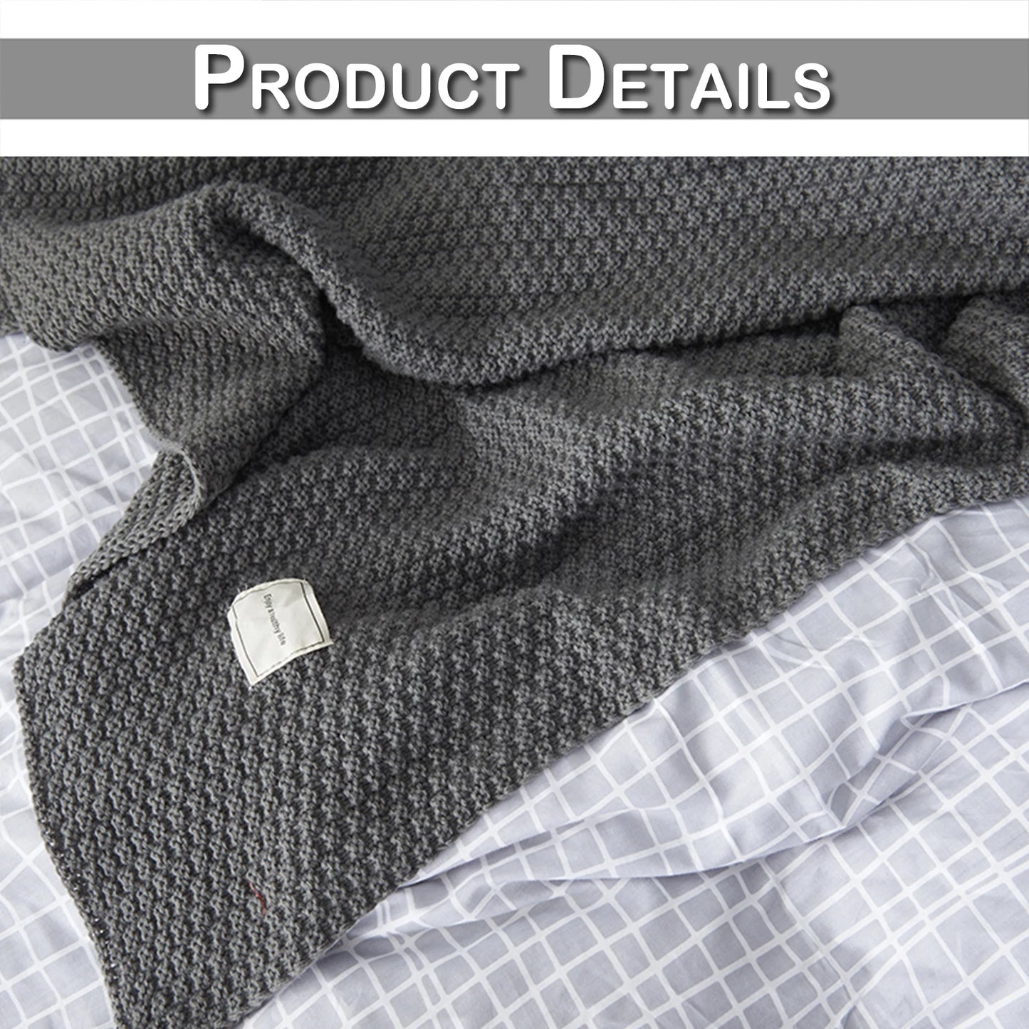 Knitted Throw Blanket for Sofa Couch Super Soft Decorative Blanket for Bed Living Room Solid Chair Tassels Blankets Bedspread