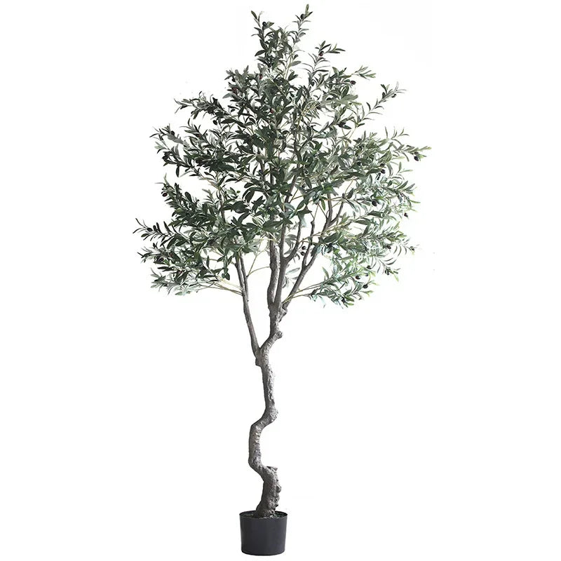 Large Artificial Olive Tree in Pot – Realistic Faux Green Plant for Home, Living Room & Nordic Style Interior Decor