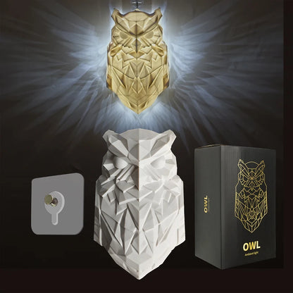 Halloween 3D Animal Wall Light – Owl & Eagle Projector Night Lamp for Spooky Party Home Decor