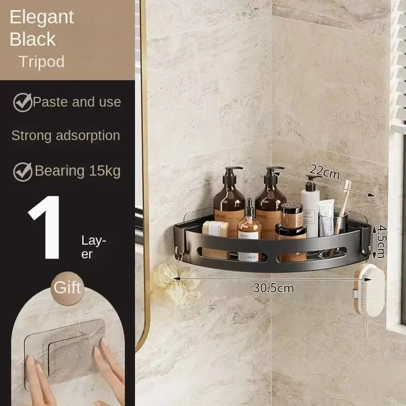 3/2/1 PCS Adhensive Bathroom Shampoo Holder Shower Caddy Shelves Storage No Drill Shelf Corner Towel Holder Shelves For Bathroom