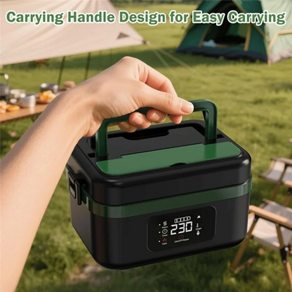 A52Q-Heating Lunch Box Electric For Adults Insulated Self Heating Battery Powered For Men Women Food Warmer AU Plug