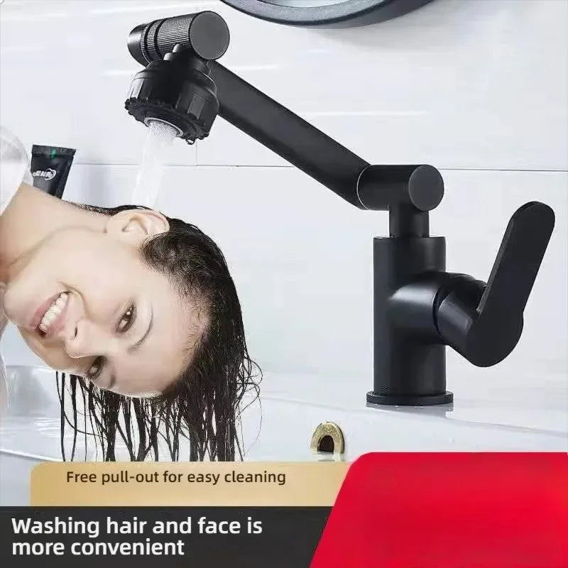 1080° Swivel Kitchen Sink Faucet Bathroom Sink Faucet Basin Faucet Multifunction Cold and Hot Water Tap