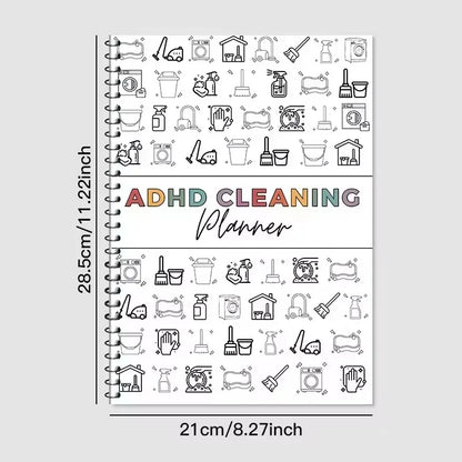 ADHD Cleaning Planner Bundle – Includes Home Cleaning Schedule, Weekly, Monthly, Year-Round Cleanliness Tips, Family Chore Chart