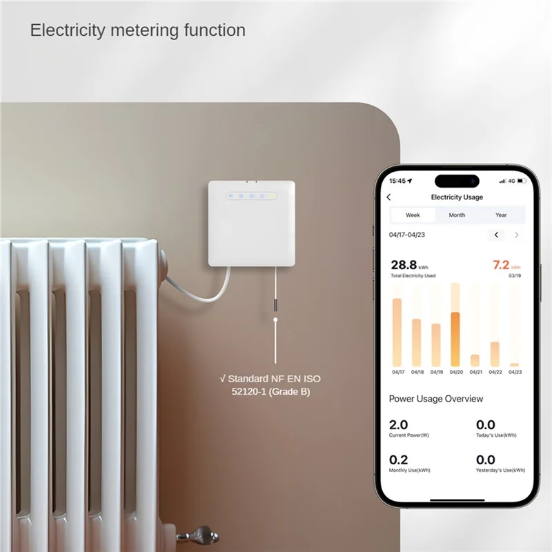 CABE-Zigbee Smart Thermostat For Pilot Wire Heating Radiator For Ecowatt Electricity Monitoring App Control