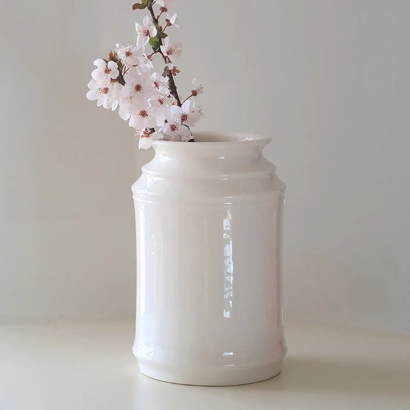 Porcelain Kitchen Utensil Holder for Countertop – Farmhouse Metal Cooking Tools Organizer, Spatula & Gadget Storage Crock Container