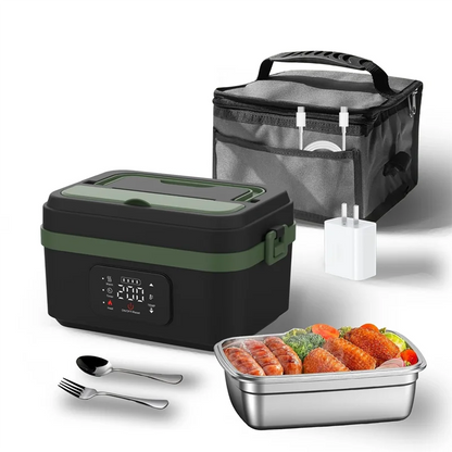 A52Q-Heating Lunch Box Electric For Adults Insulated Self Heating Battery Powered For Men Women Food Warmer AU Plug