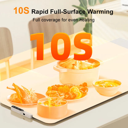 Electric Heating Plate Food Warmer Mat – Foldable Silicone Fast Warming Tray for Dining Table, Coffee & Meal Heater
