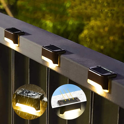 Solar LED Step Lights – Waterproof Outdoor Deck, Stair & Patio Lighting | 1/4/8/12 Pack