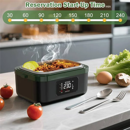 A52Q-Heating Lunch Box Electric For Adults Insulated Self Heating Battery Powered For Men Women Food Warmer AU Plug