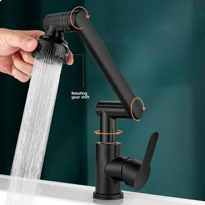 1080° Swivel Kitchen Sink Faucet Bathroom Sink Faucet Basin Faucet Multifunction Cold and Hot Water Tap