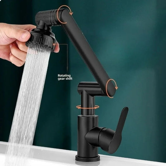 1080° Swivel Kitchen Sink Faucet Bathroom Sink Faucet Basin Faucet Multifunction Cold and Hot Water Tap