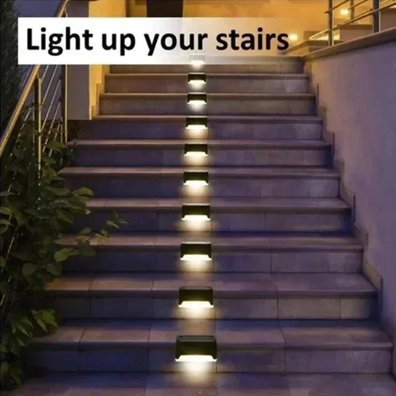 Solar LED Step Lights – Waterproof Outdoor Deck, Stair & Patio Lighting | 1/4/8/12 Pack