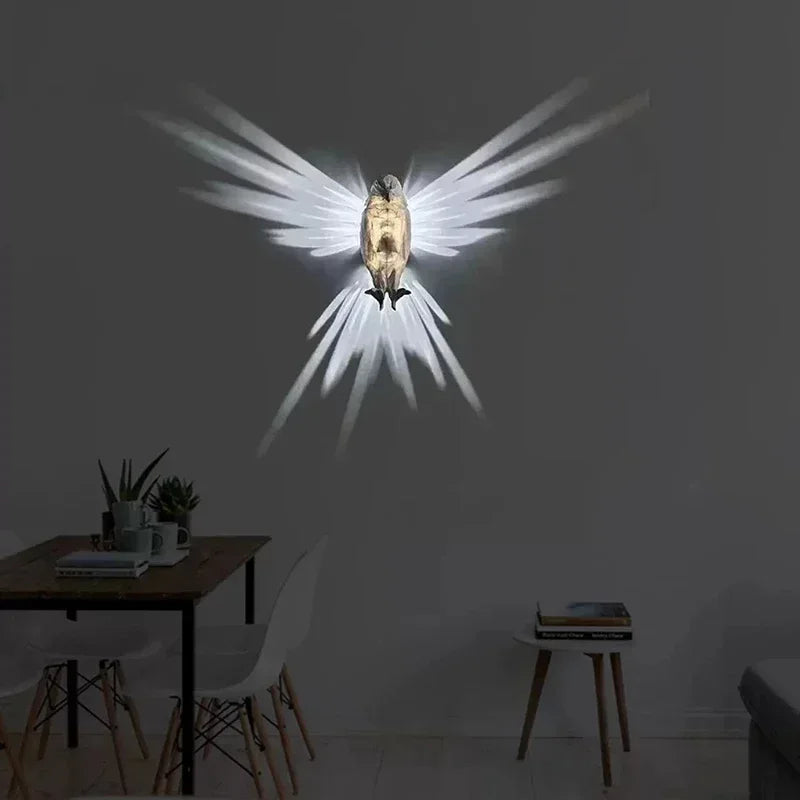 Halloween 3D Animal Wall Light – Owl & Eagle Projector Night Lamp for Spooky Party Home Decor