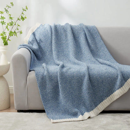 Throw Blankets for Couch, Reversible Super Soft Warm Blankets Cozy Knit Blanket Fuzzy Plush Throws for Sofa, Bed, Gift