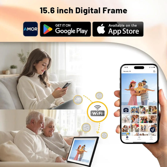 15.6 Inch Wall Planner Digital Calendar Chore Chart Smart Touchscreen Interactive Display APP Control 64GB for Family Schedules