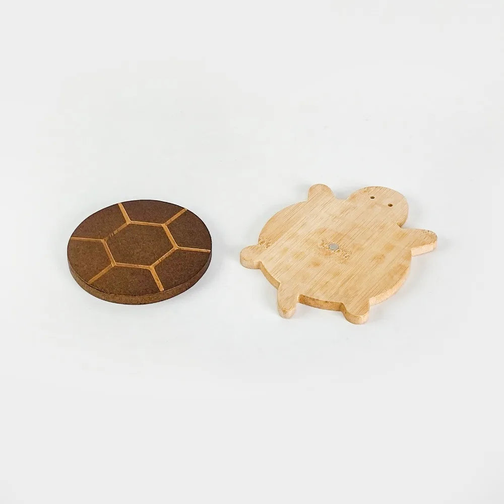 Creative and Cute Shape Black Walnut Solid Wood Turtle Insulation Mat Kettle Tea Coaster Tableware Anti-scald Table Ornaments