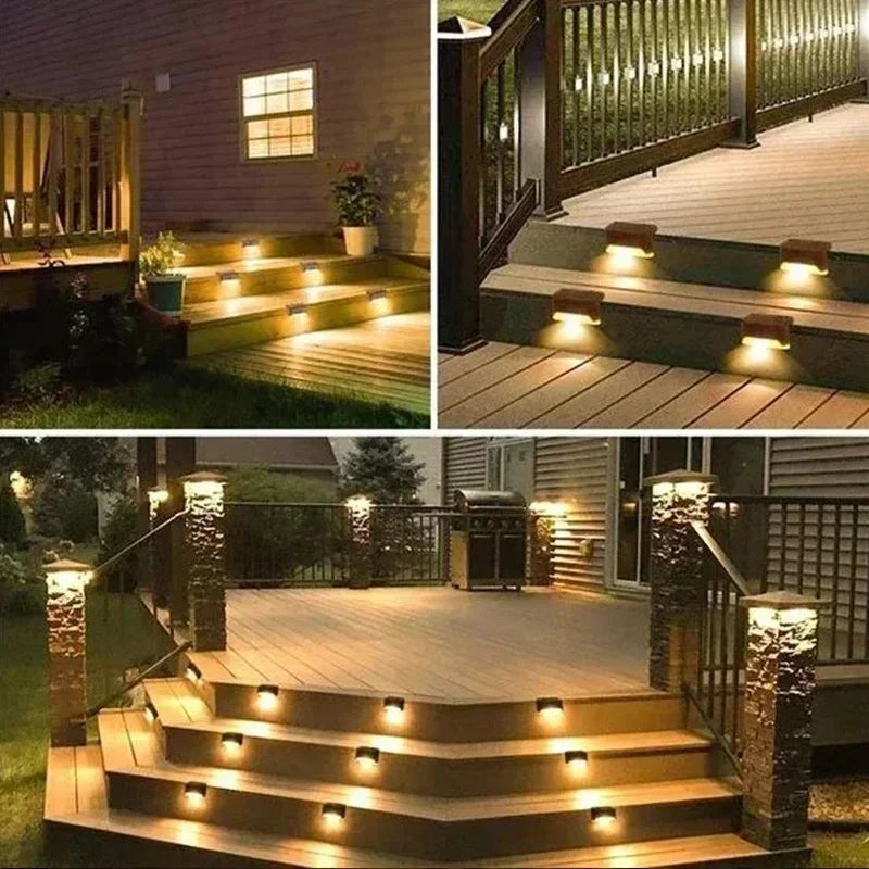 Solar LED Step Lights – Waterproof Outdoor Deck, Stair & Patio Lighting | 1/4/8/12 Pack