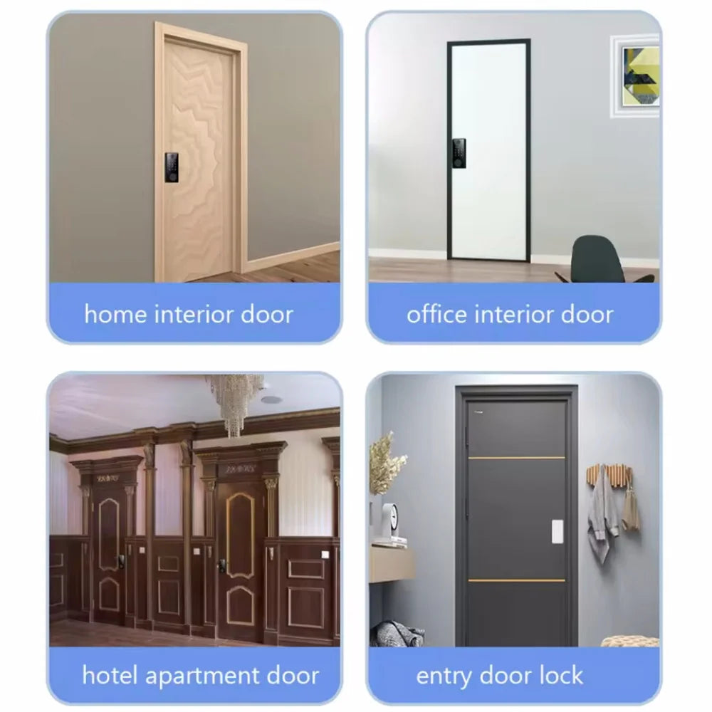 Smart Deadbolt Locks of Tuya Digital Smart Card Code Electronic Lock Bluetooth Biometric Fingerprint Password keyless Entry Door