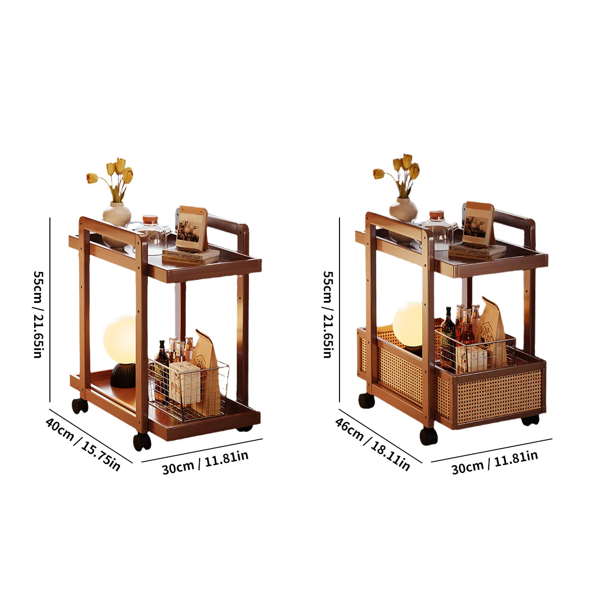 Modern Brown Coffee Table with Storage and Wheels | Top Design for Sofa Side Living Room Organizer