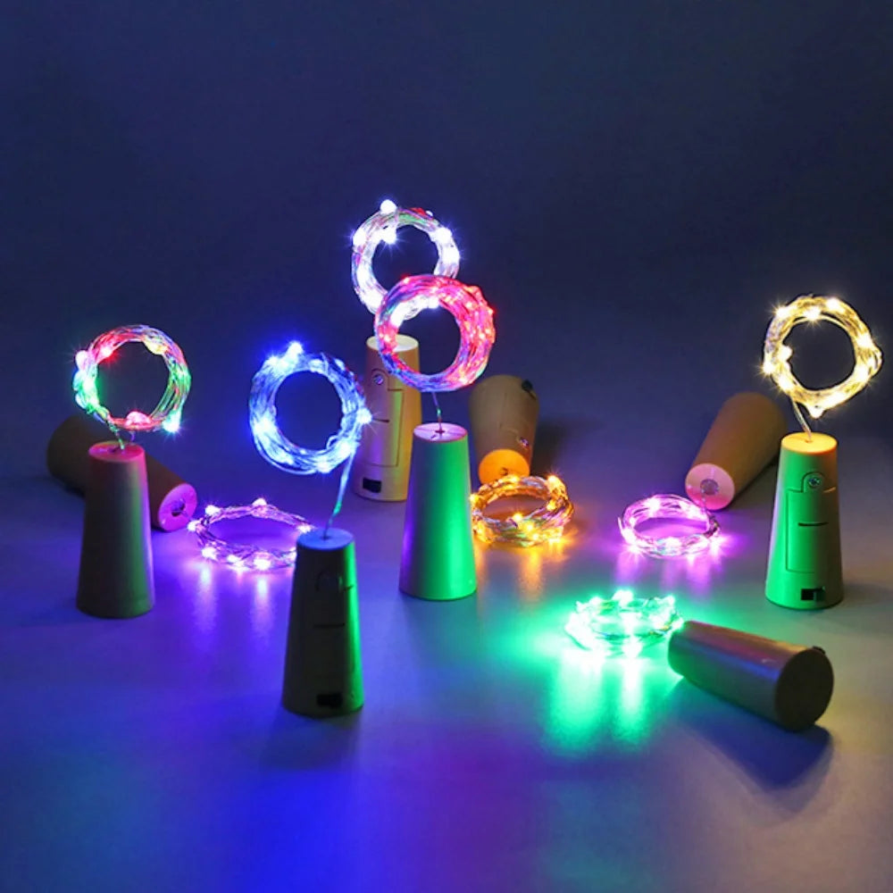 5/10 Pack Wine Bottle Lights with Cork Battery 10/20 LED Cork Lights String Mini Copper Wire Light for DIY Wedding Decorations