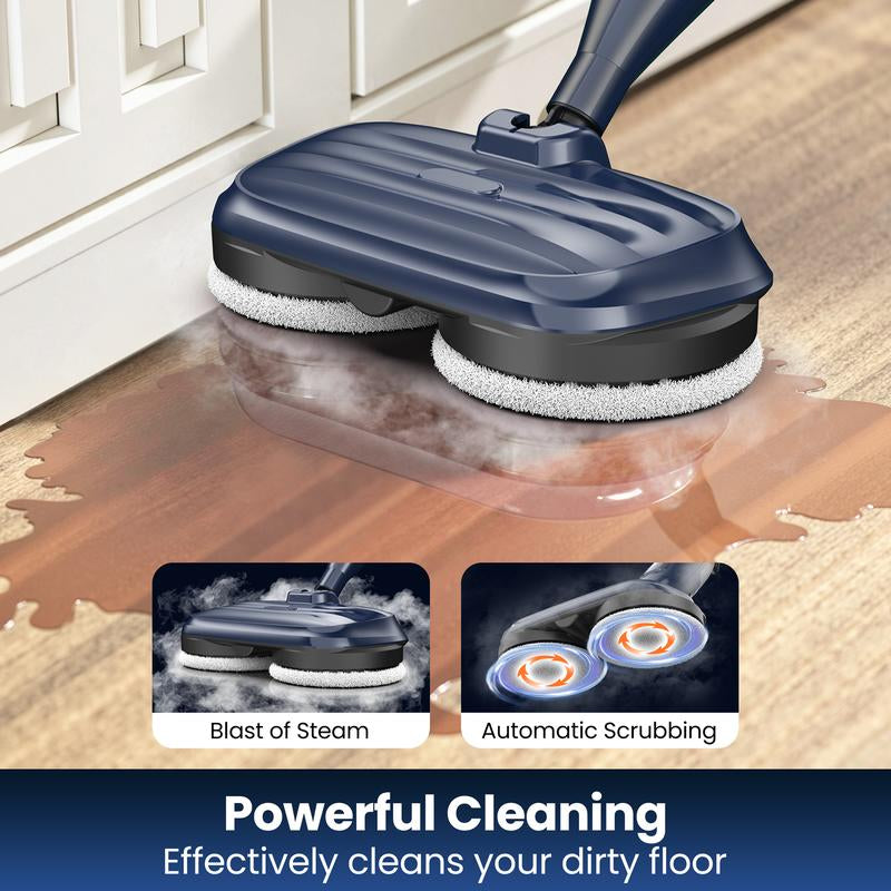 DEVOAC VM6 Electric Rotating Steam Mop & Household Steam Cleaner, 10-In-1 Steam Mop, 3 Adjustable Steam Levels,Floors Clean, Kitchen, Tiles, Walls, Cabinets, Gaps; Fast Heat-Up, Removes Grease and Grime, Multi-Purpose Cleaning Tool