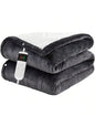 1PC Electric Blanket Heated Throw, Soft Flannel Heating Blanket with 8 Hours Auto off 10 Fast Heating Levels Machine Washable Sherpa Heated Blanket with Overheating Protection