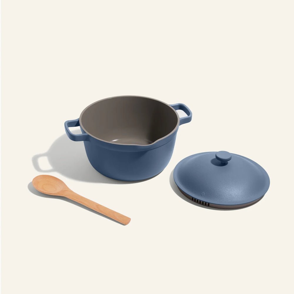 5.5 Qt Ceramic Nonstick Cooking Pot with Lid & Spatula | PFAS-Free, Non-Toxic 8-in-1 Cookware for Healthy Cooking