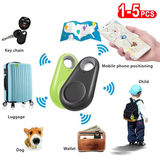 1-5Pcs Wireless Mini GPS Tracker anti Lost Alarm Key Finder with Bluetooth APP for Iphone/Android Smart Tag Locator for Key Pets