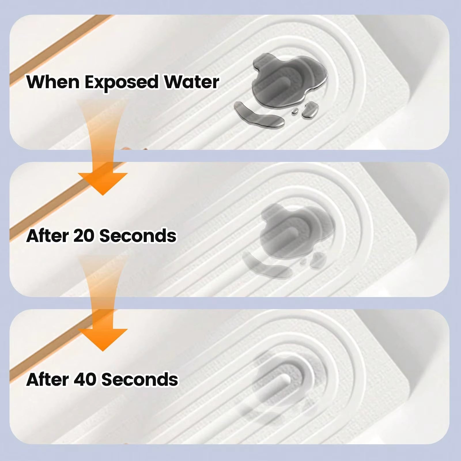 Faucet Mat Kitchen Sink Long Diatomite Fast Drying Stone Sink Tray Absorbent Moisture Faucet Splash Guard for Bathroom Counter