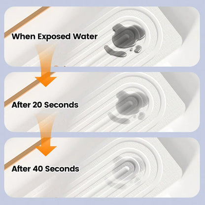 Faucet Mat Kitchen Sink Long Diatomite Fast Drying Stone Sink Tray Absorbent Moisture Faucet Splash Guard for Bathroom Counter