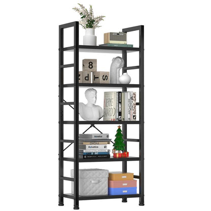 5 Tiers Bookshelf, Classical Modern Book Shelf, Tall Display Shelves in Living Room/Home/Office, Storage Organizer for Cds/Books/Movies