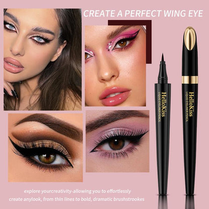 Hellokiss Long-Lasting Eyeliner - Lightweight, Waterproof, Vegan,Cruelty-Free,24-Hour Smooth Application,Ultra- Creamy and Silky Smooth Texture.